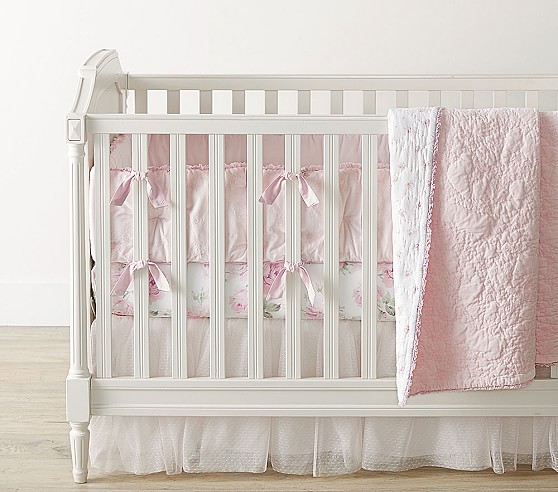blush pink crib bedding