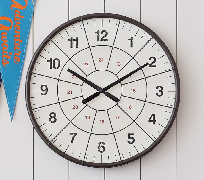 Metal Gym Wall Clock Kids Room Decor Pottery Barn Kids