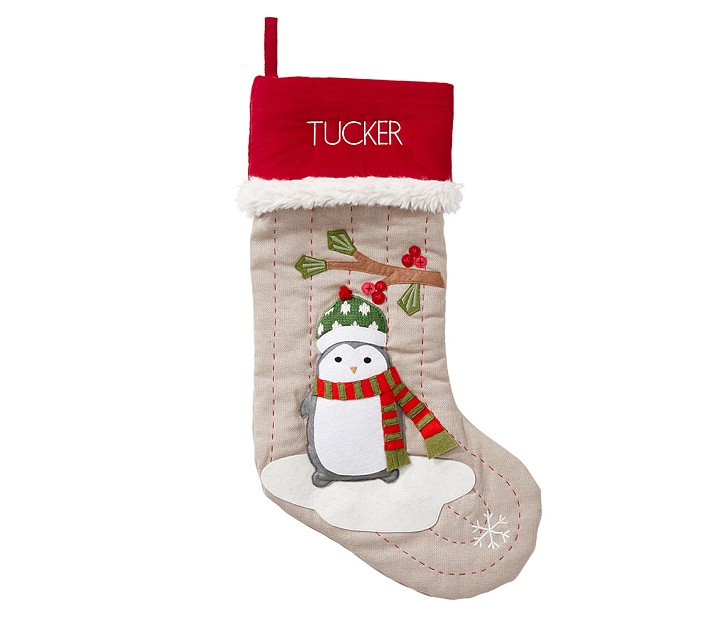 Penguin Woodland Christmas Stocking | Pottery Barn Kids