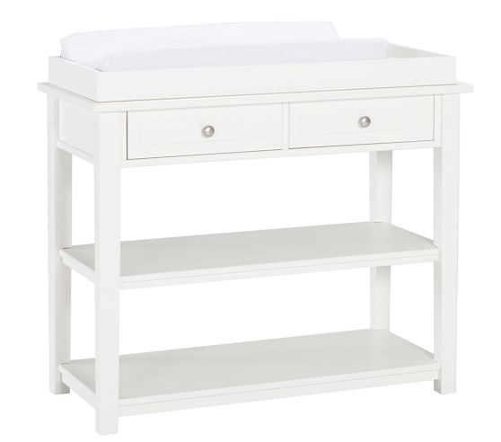 pottery barn white changing table