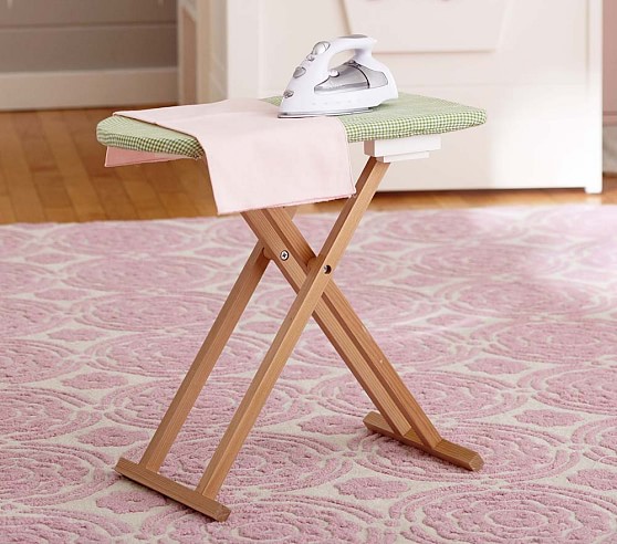 childs ironing board and iron