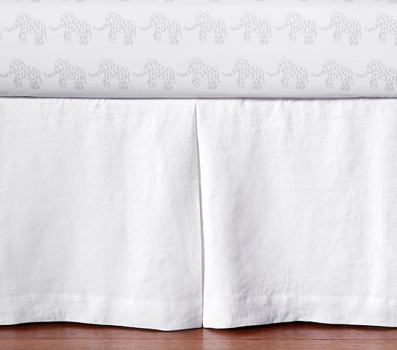 white crib skirt