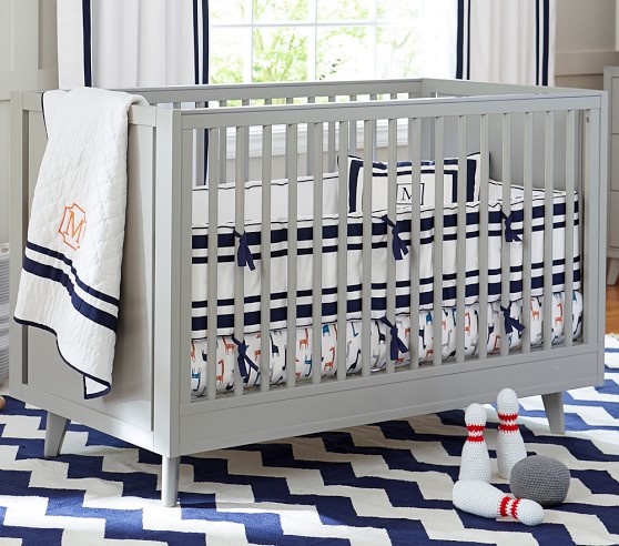 pottery barn grey crib