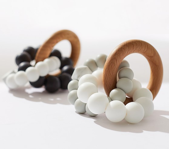 wooden silicone teether
