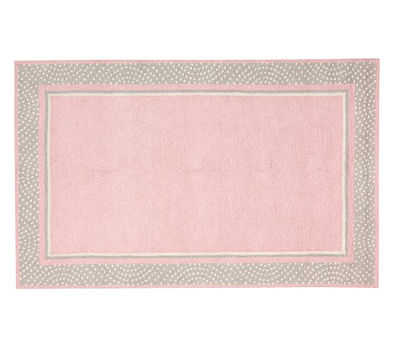 Polka Dot Border Rug Patterned Rugs Pottery Barn Kids