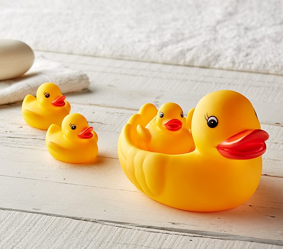 bath time rubber ducks