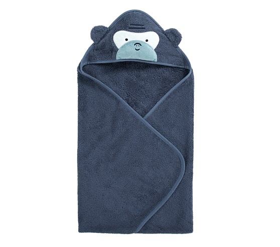 Gorilla Hooded Bath Towel Black