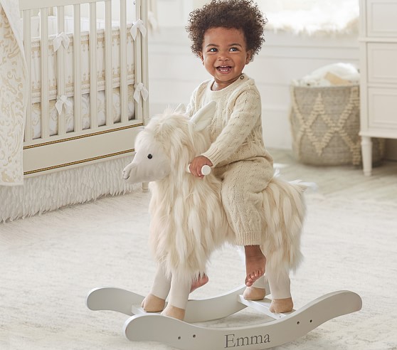 llama rocking horse