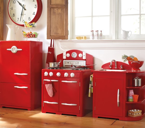 red kids kitchen