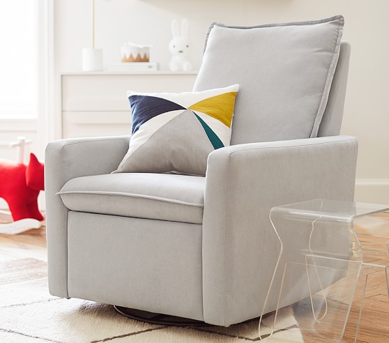 pottery barn swivel rocker