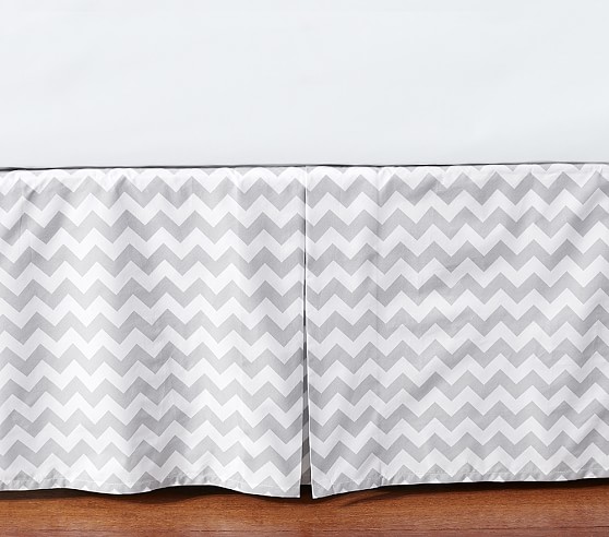 grey chevron crib bedding