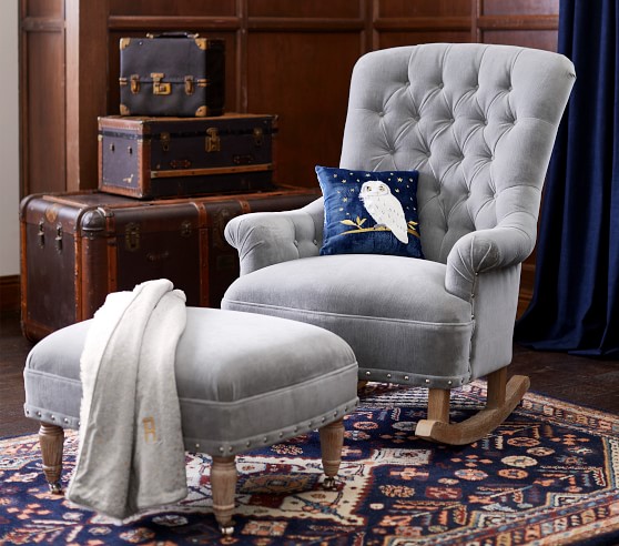 pottery barn radcliffe rocking chair & ottoman