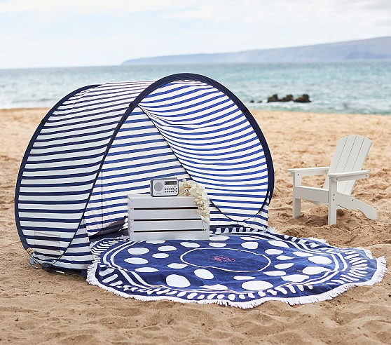 Navy White Stripe Family Pop Up Tent Outdoor Toys Pottery Barn Navy White Stripe Family Pop Up Tent