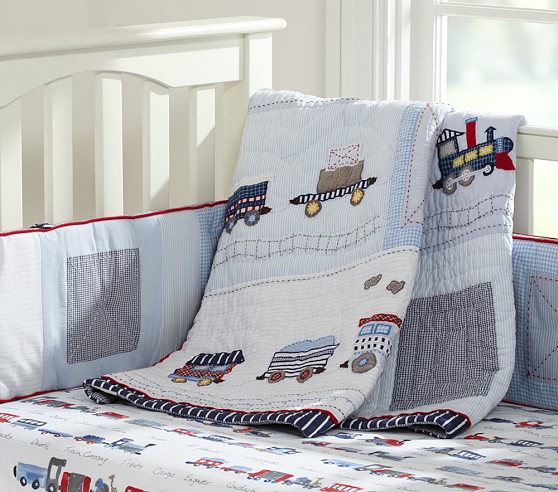 train crib bedding