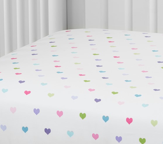 heart crib sheet