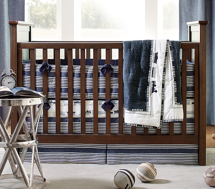 train crib bedding set