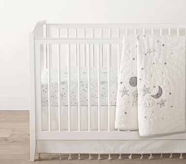 moon and stars baby girl bedding