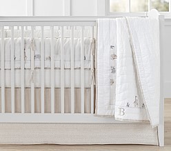 modern neutral crib bedding