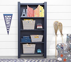 small white bookcase for nursery