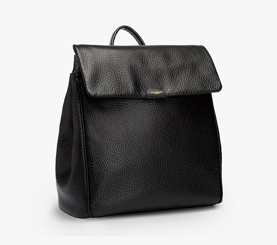 black leather convertible backpack