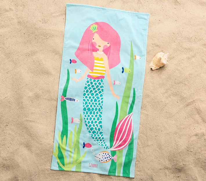 Mermaid Baby Beach Towel Pottery Barn Kids