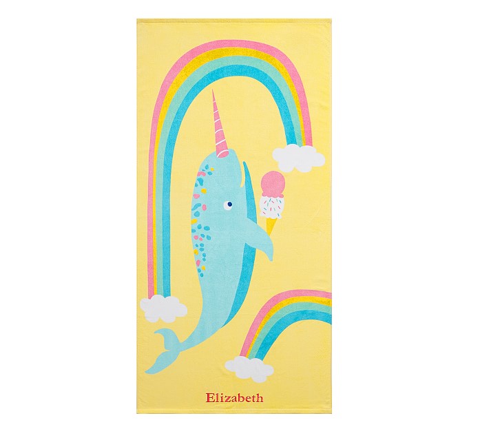 narwhal hooded towel