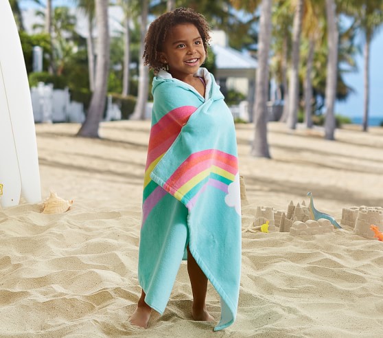 unicorn hooded beach towel