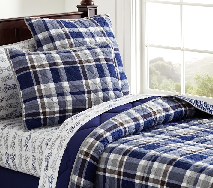 boys plaid comforter