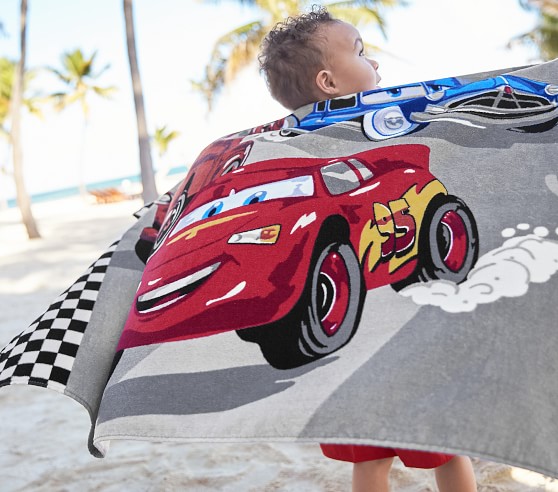 lightning mcqueen hooded towel