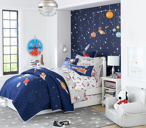 outer space crib bedding