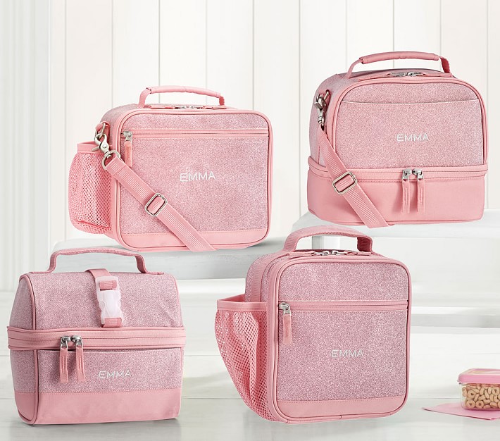 pink sequin lunch box