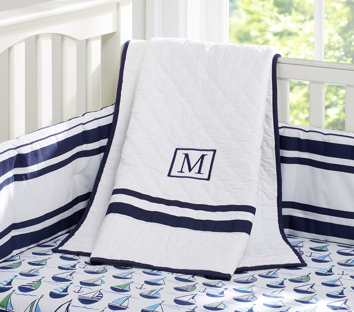 monogram crib sheets