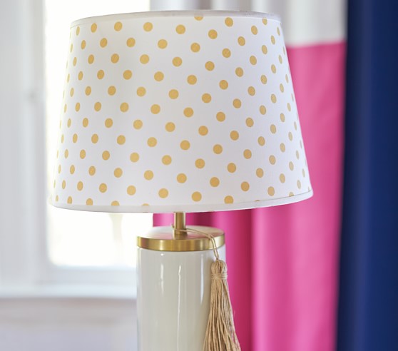 gold polka dot lamp shade