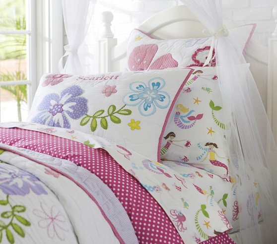 pottery barn kids mermaid sheets