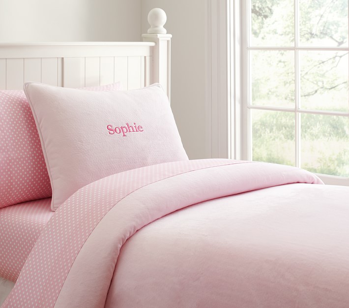 baby pink duvet