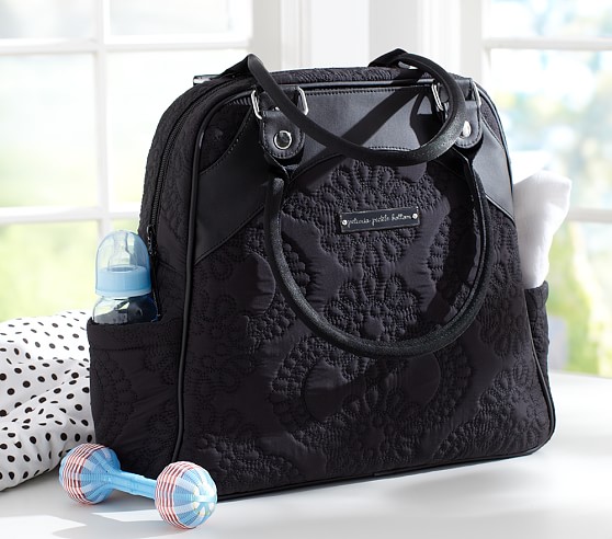 black petunia pickle bottom diaper bag