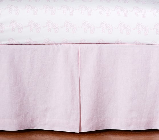 pink crib skirt