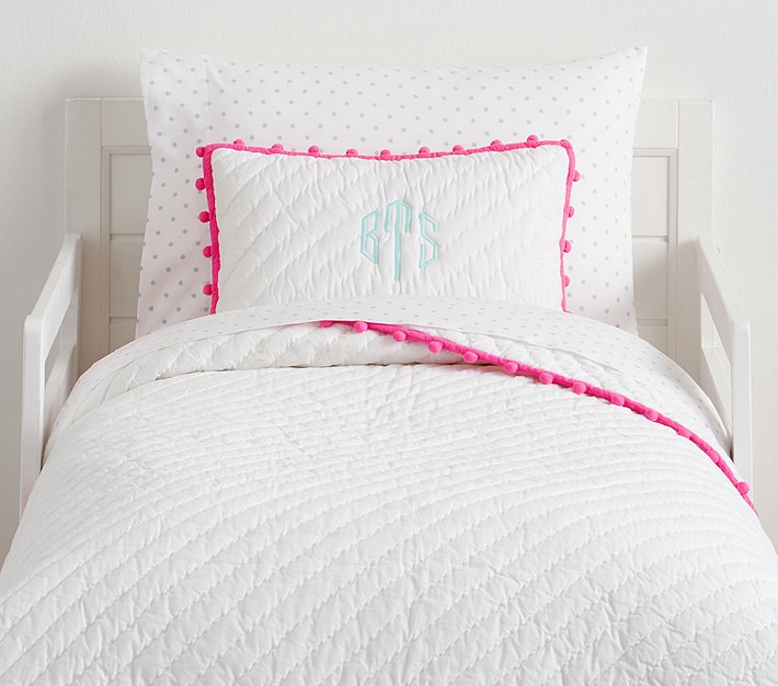 PomPom Toddler Comforter Toddler Bedding Pottery Barn Kids