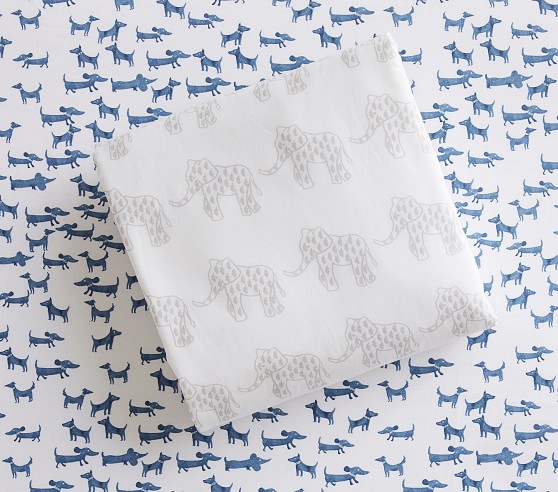 dog print crib sheets