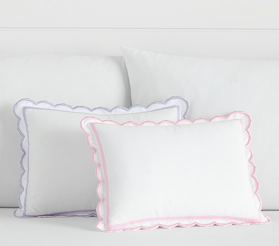 scalloped pillow sham