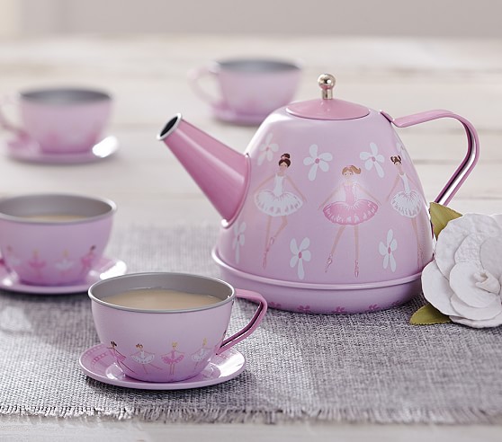 kids tin tea set