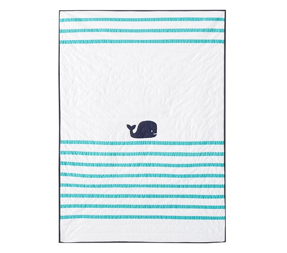 hamptons whale baby bedding