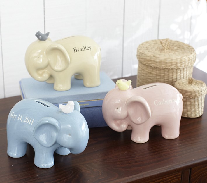 baby elephant piggy bank