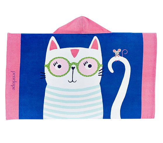 cat hooded towel