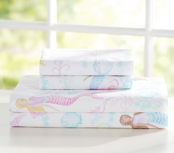 pottery barn kids mermaid sheets