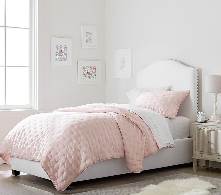baby pink headboard