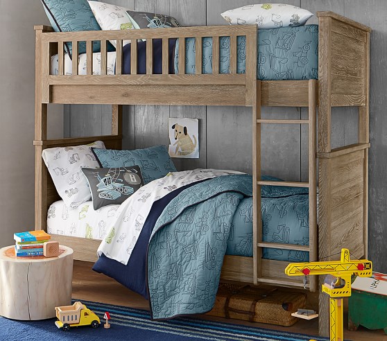 kids bunk bed and desk