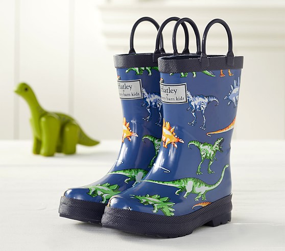 Hatley Blue Multi Dinos Kids Rain Boots 