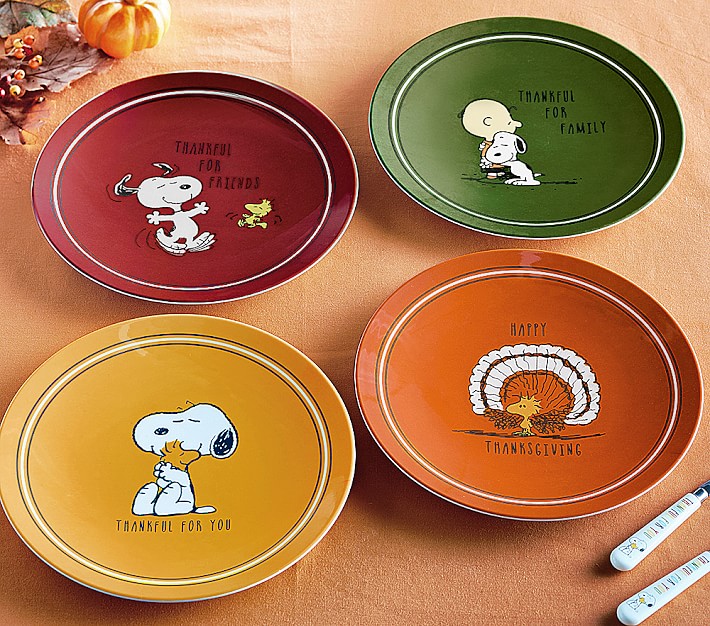Peanuts® Thanksgiving Plates | Kids Table Decor | Pottery Barn Kids