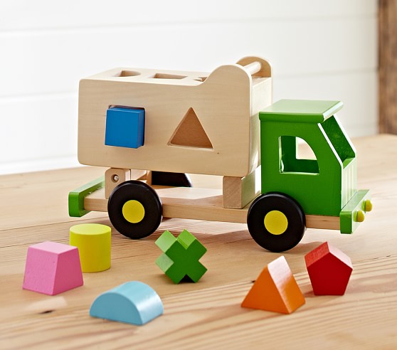 wooden truck shape sorter